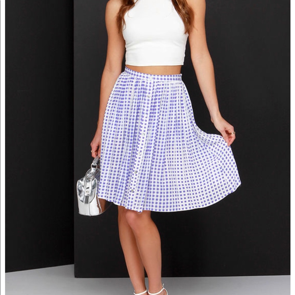 Printed MinkPink knee length/midi skirt - pockets